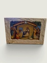 [22DE44] Vintage Musical Nativity Scene Wall Plaque / Framing Picture