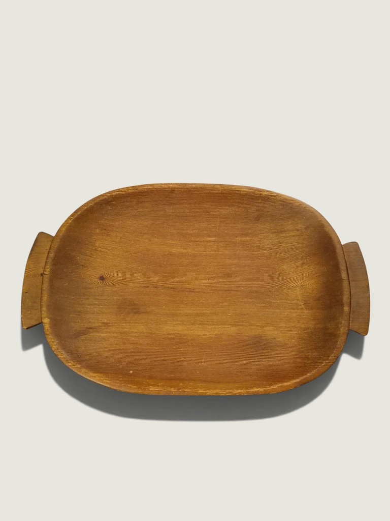 [35CA05] Handcrafted Oval Wooden Serving Tray