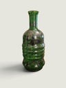 [21AR30] Antique Decorative Glass Bottle with Sterling Silver Overlay