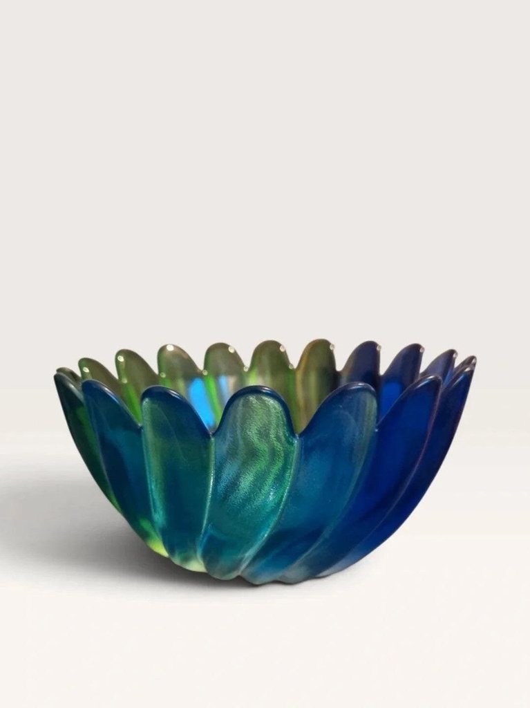[21AR27] Decorative Iridescent Glass Serving Bowl