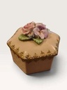 [35CA25000] Vintage English Porcelain Trinket Box - Hand-Painted Flowers by Crown China Craf