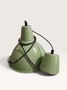 [24LI13] Vintage Mid-Century Scandinavian Mint Green Pendant Light - 1960s