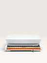 [20AB01] Vintage EKS Gunda Mechanical Kitchen Scale - Orange & White Swedish Design 1970s