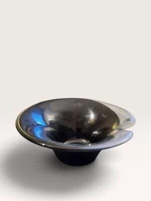 [21AR96] Mats Jonasson (Målerås) - Signed Smoky Art Glass Bowl