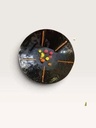 [22DE95] Mid-Century Modern Enamel on Copper Small Bowl / Dish - Abstract Atomic Design (