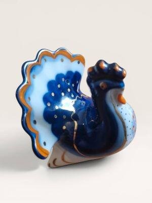 [19CE16] Vintage Lomonosov Porcelain Bird Figurine - Hand-Painted USSR