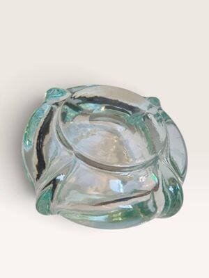 [21AR81] Mid-Century Swedish Art Glass Bowl | Göte Augustsson for Ruda Sweden