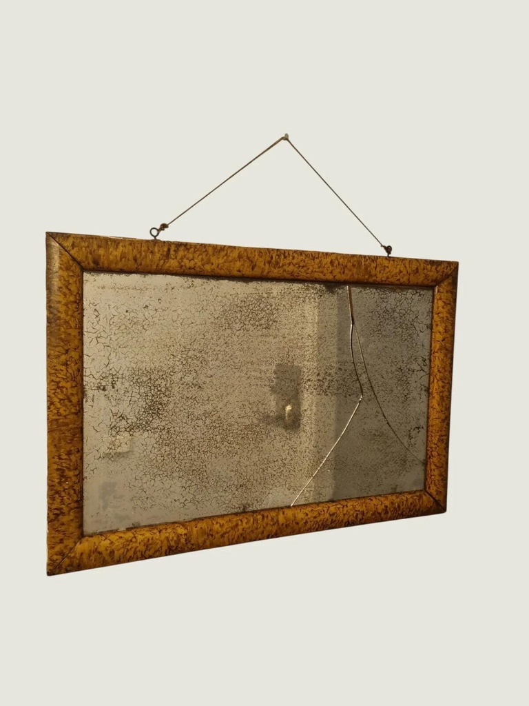 [21641AC] Antique Rectangular Wall Mirror with Decorative Frame