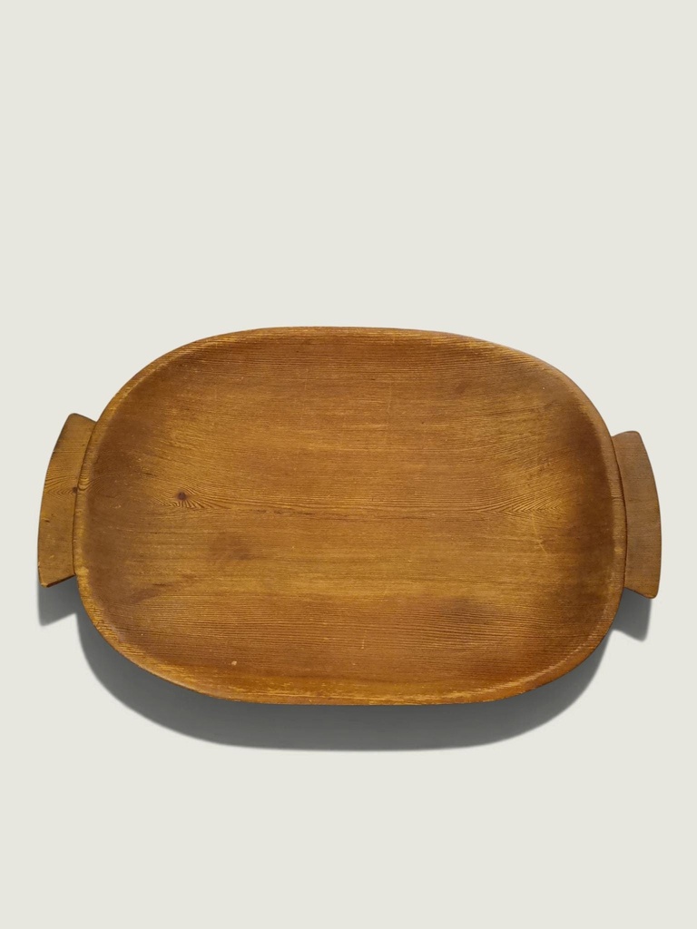 [58495AC] Handcrafted Oval Wooden Serving Tray