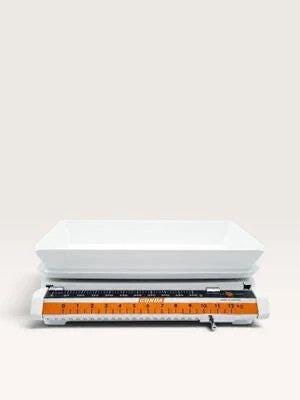 [85554AC] Vintage Eks Gunda Mechanical Kitchen Scale - Orange &Amp; White Swedish Design 1970S