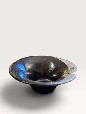[89145AC] Mats Jonasson (Målerås) - Signed Smoky Art Glass Bowl