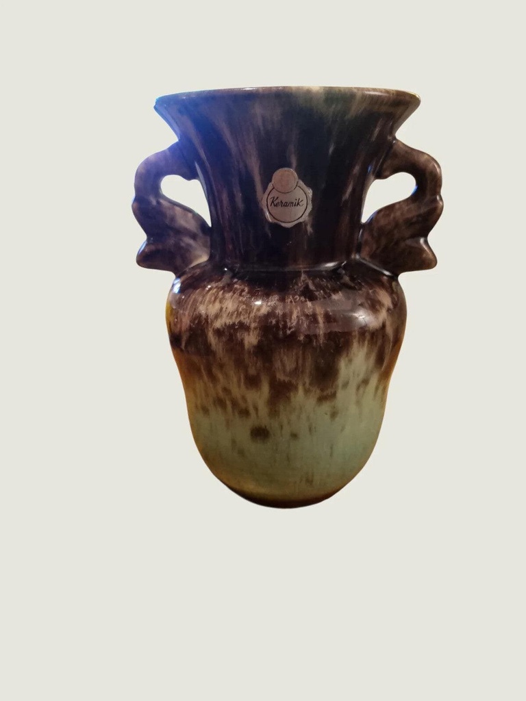 [88657AC] Vintage Decorative Ceramic Vase with Handles
