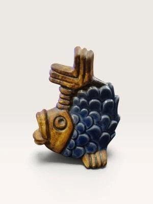 [82849AC] Willi Fischer For Ego Stengods – Vintage Stoneware Fish Figurine