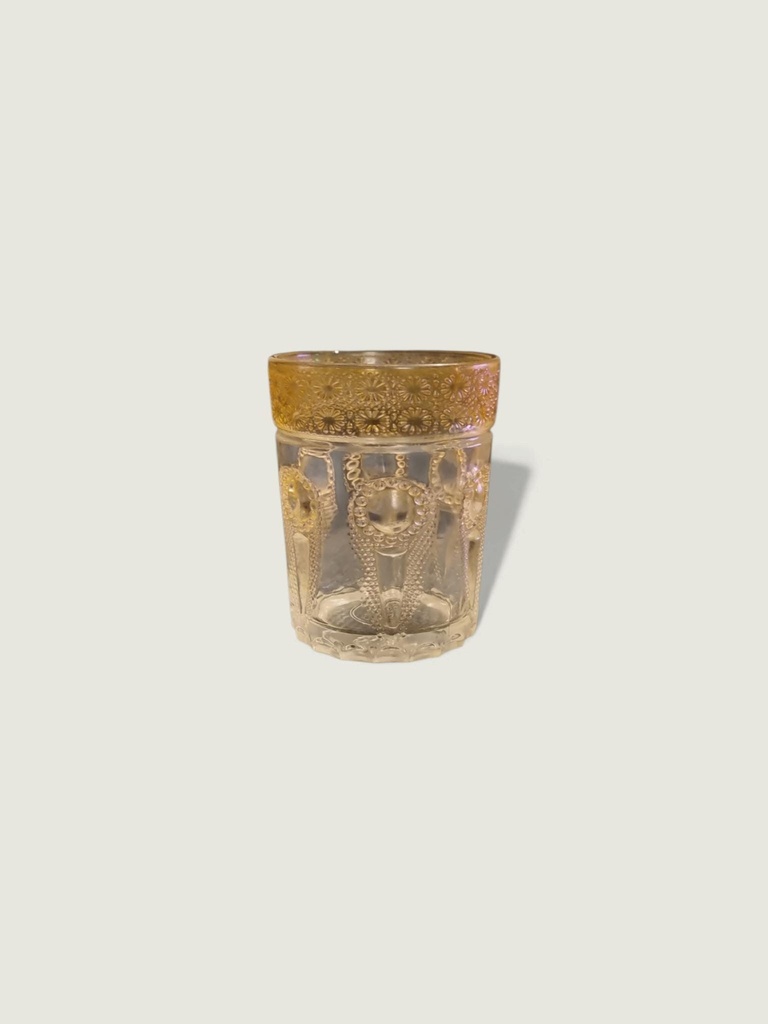 [26597AC] Vintage Decorative Glass Drinking Tumbler