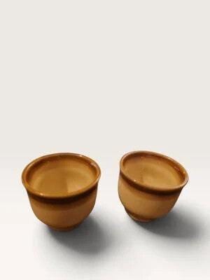 [85965AC] Pair of Vintage Denby Stoneware Egg Cups | Small Cups - Made in England