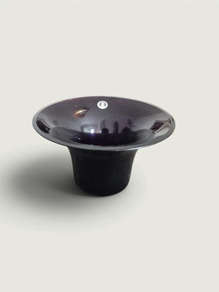 [93848AC] Vintage Riihimäen Lasi Purple Glass Candle Holder | Small Bowl