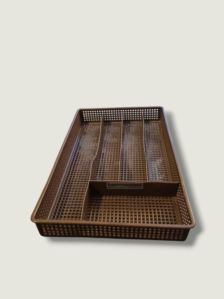 [89922AC] Hammarplast Brown Cutlery Drawer Organizer