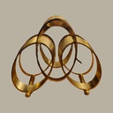 Gold-Tone Metal Napkin Holder with Sculptural Loop Design