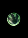 [AC-00977] Vintage Green Uranium Glass Vase Art Deco Cut Pattern – UV Glow Vaseline Glass