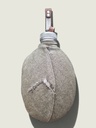[AC-01074] Vintage Swedish Military Canteen M/39 – Aluminum Flask with Wool Felt Cover & Leather Strap